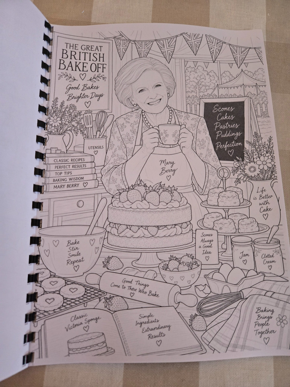 Great British Bake Off Mary Berry colouring page