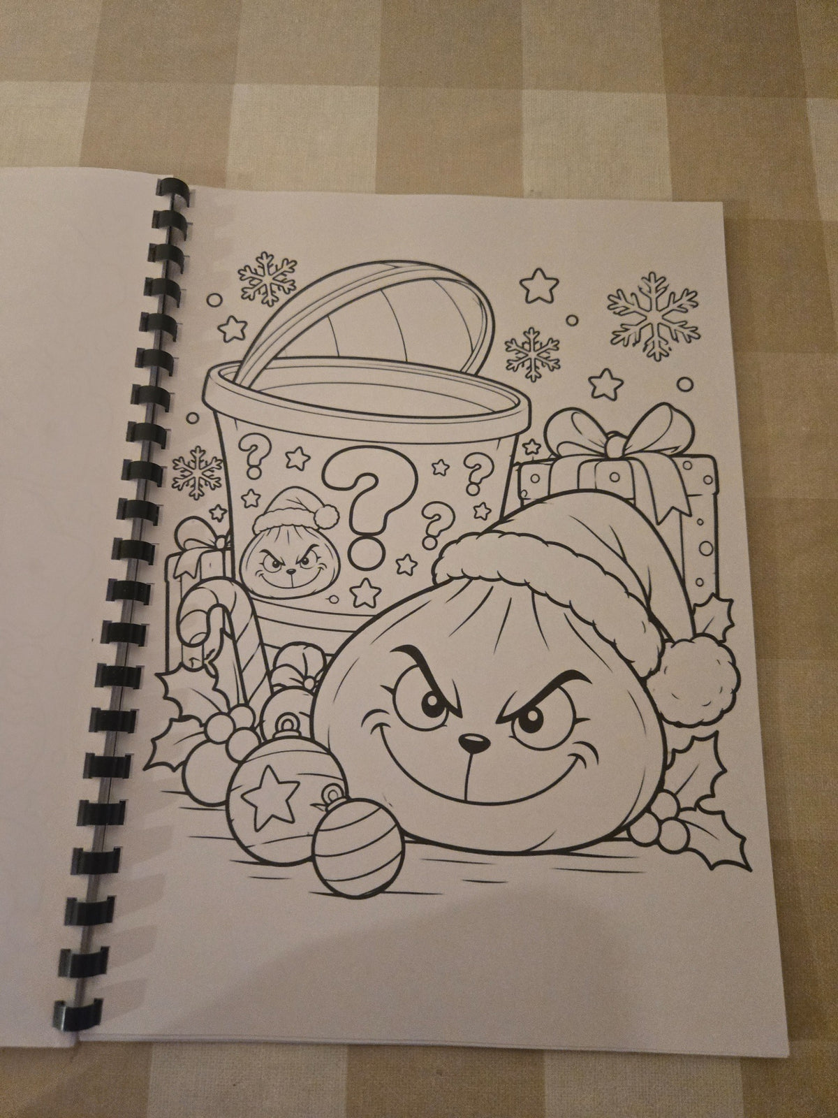Christmas Squishie colouring book mystery festive squishy page