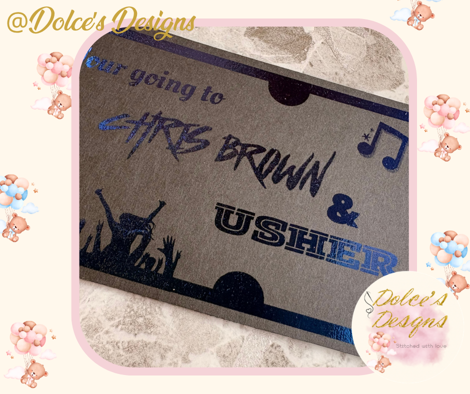 Personalised Concert Ticket Keepsake | Custom Foil Ticket with Envelope | Music Gift Idea | Surprise Reveal Gift UK