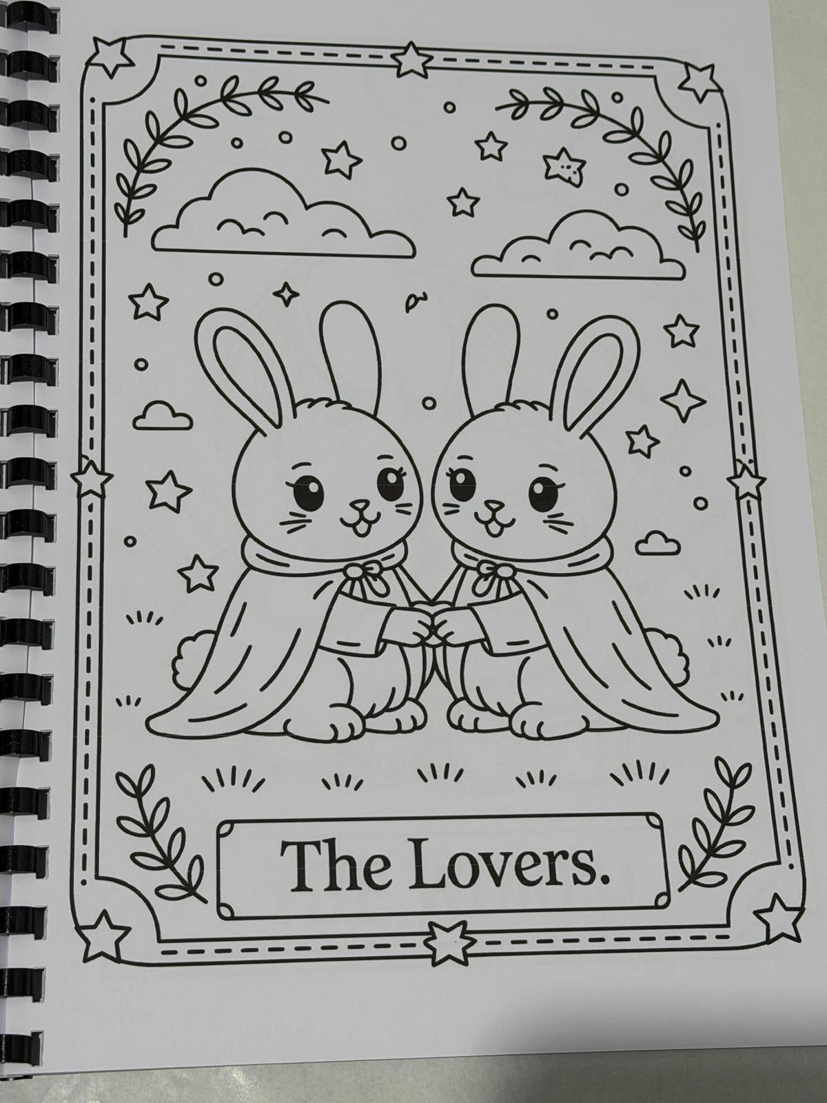 Spooky Cutie Tarot Card Colouring Book – A4 Adult Colouring Book