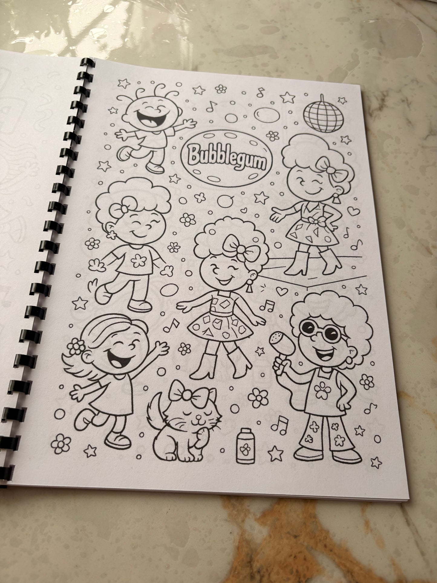 Bubblegum 90s Cartoon Colouring Book