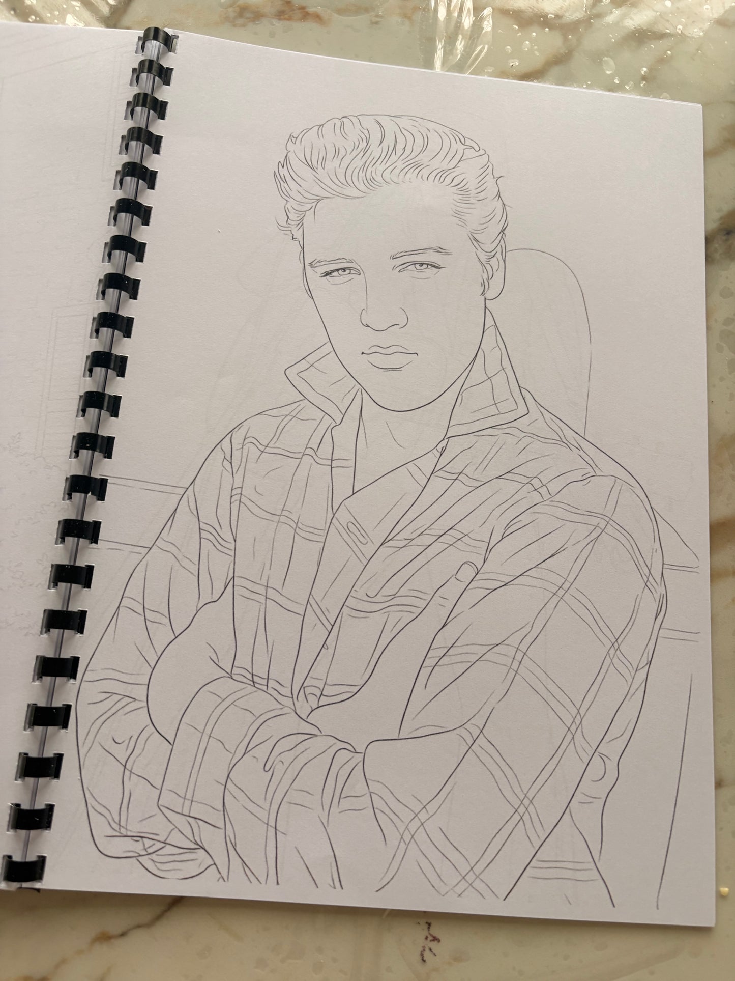 Elvis Inspired Colouring Book – Rock & Roll Icon A4 Line Art | Music Lover Gift | Adult & Teen Colouring Pages