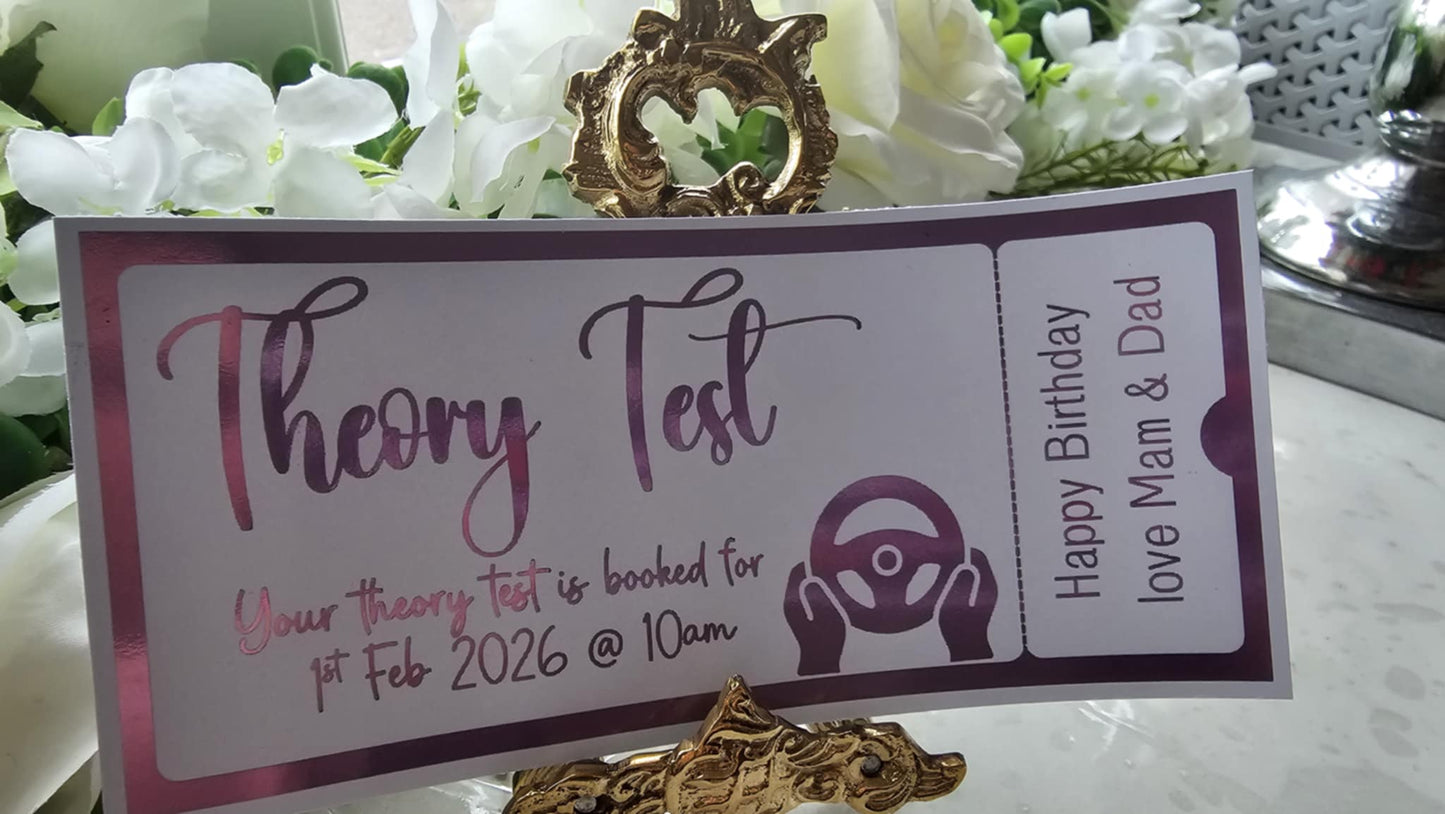 Theory Test Ticket Gift