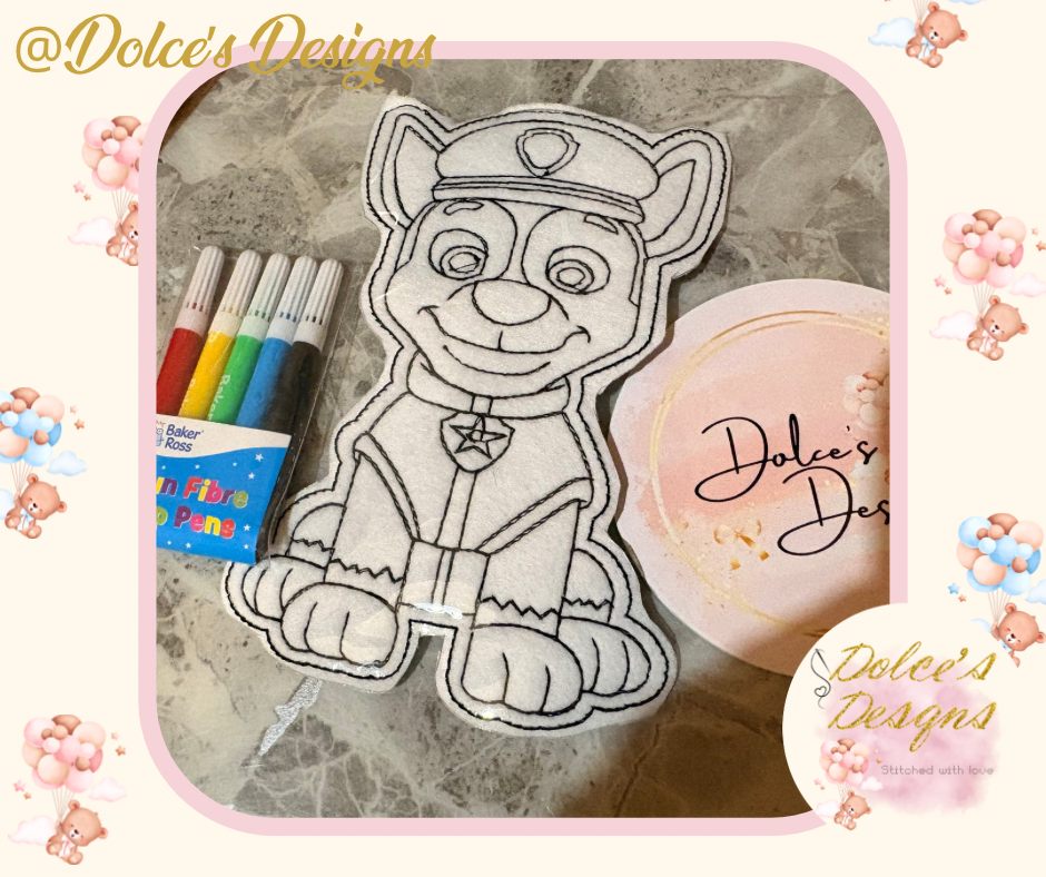 Paw Patrol Embroidered Colouring