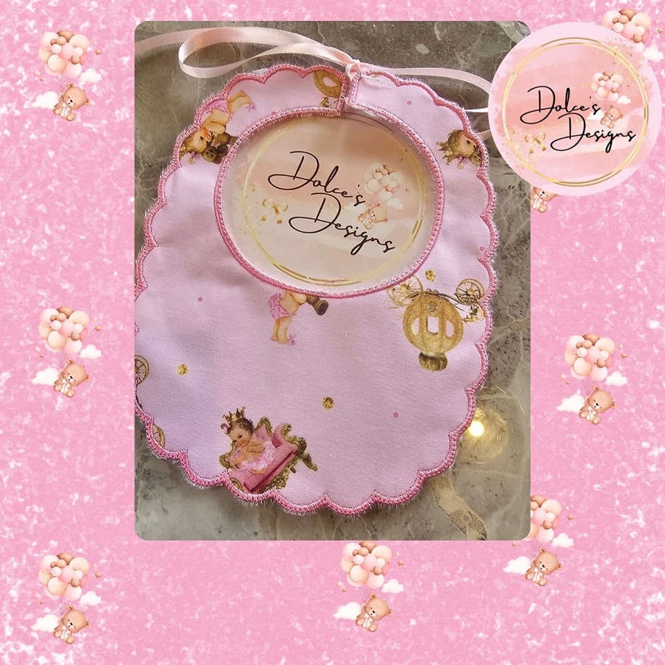 Pink Sassy Handmade Bib
