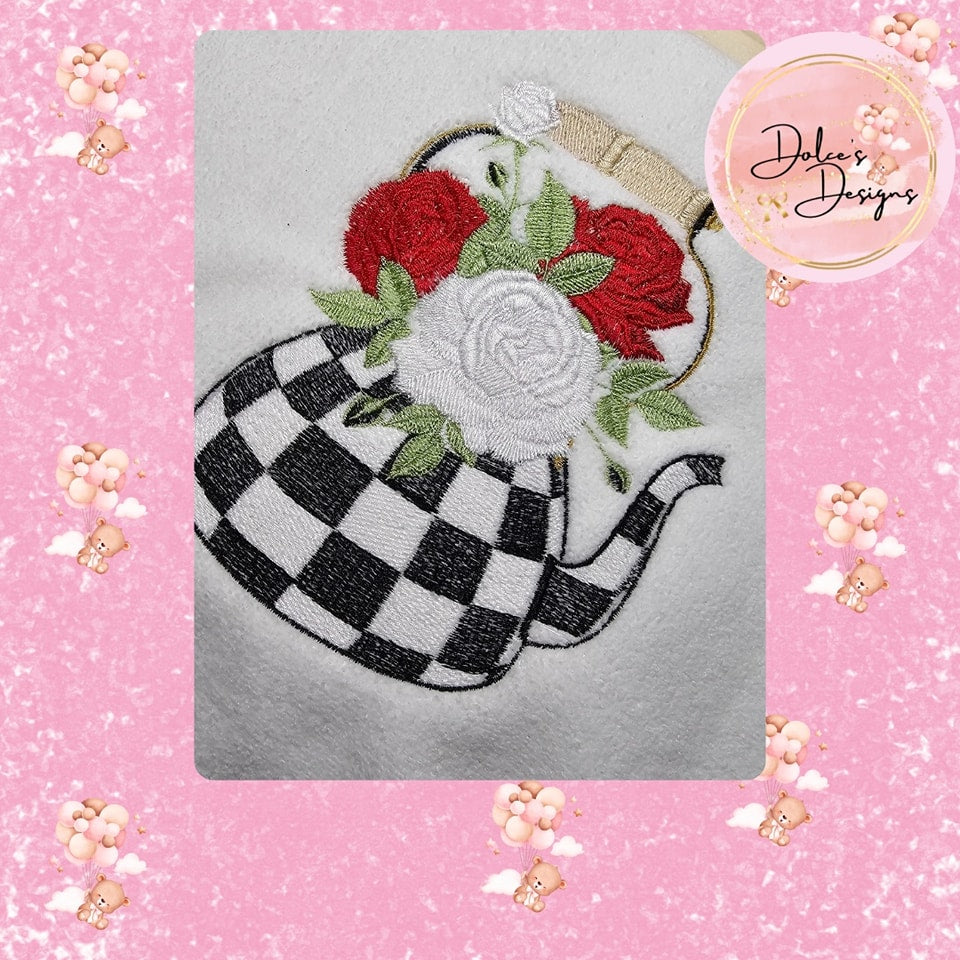 Black Mckenzie Childs Check Tea Towel  IN STOCK/READY TO POST