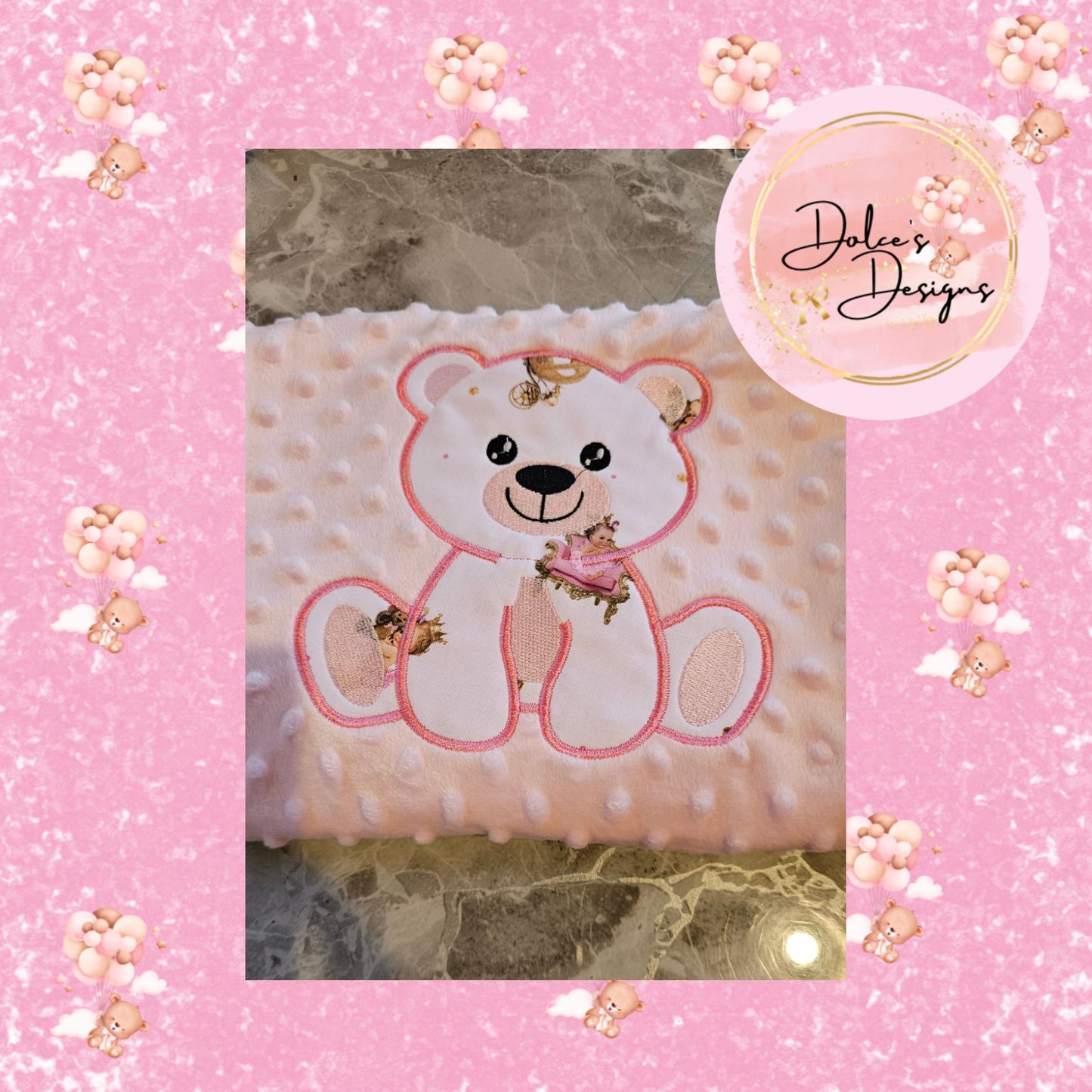 Pink Teddy Blanket  IN STOCK/READY TO POST