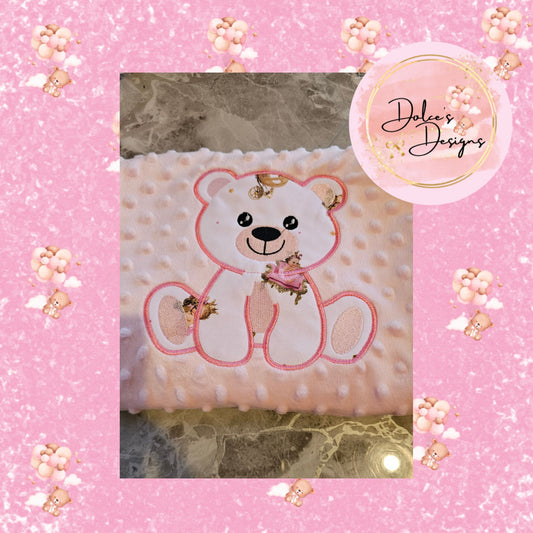 Pink Teddy Blanket  IN STOCK/READY TO POST