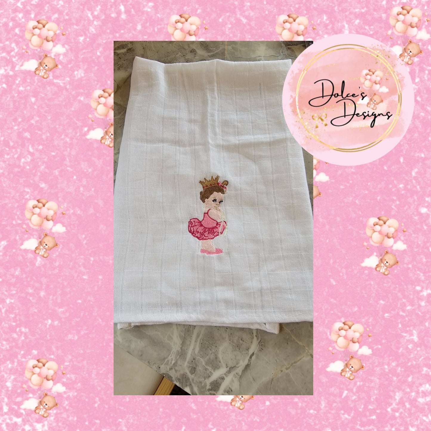 Pink Sassy Girl Muslin  IN STOCK/READY TO POST