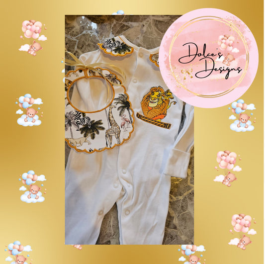 Lion King Babygrow & Bib