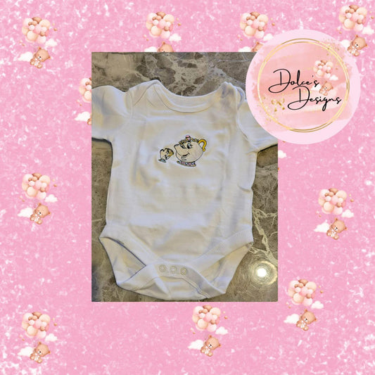 Mrs Potts Baby Vest  IN STOCK/READY TO POST