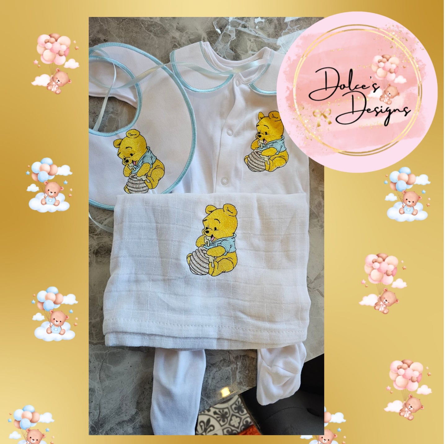 Winnie Round Collar 3pc Set