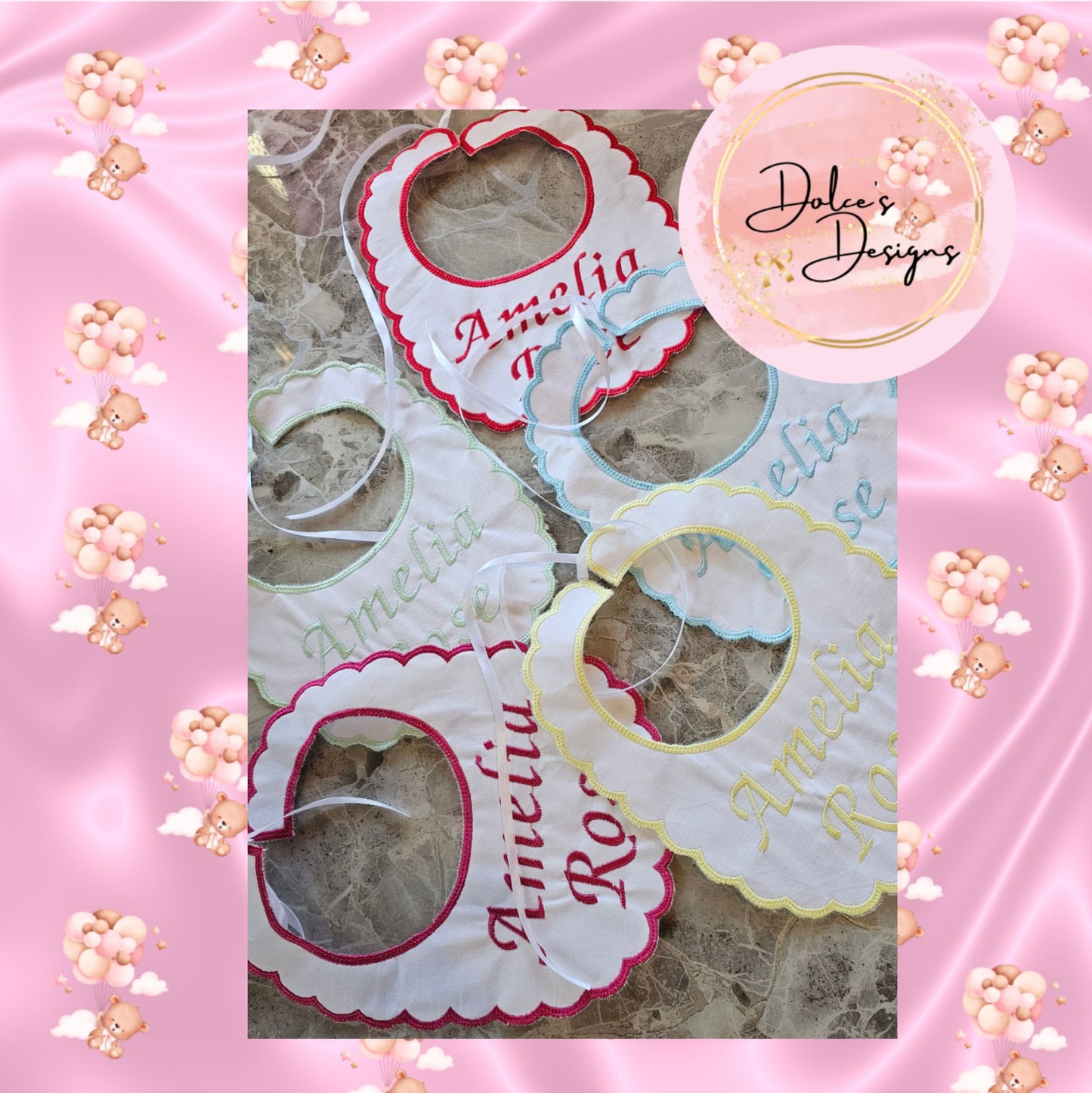 Name or Initial Bib ANY COLOUR