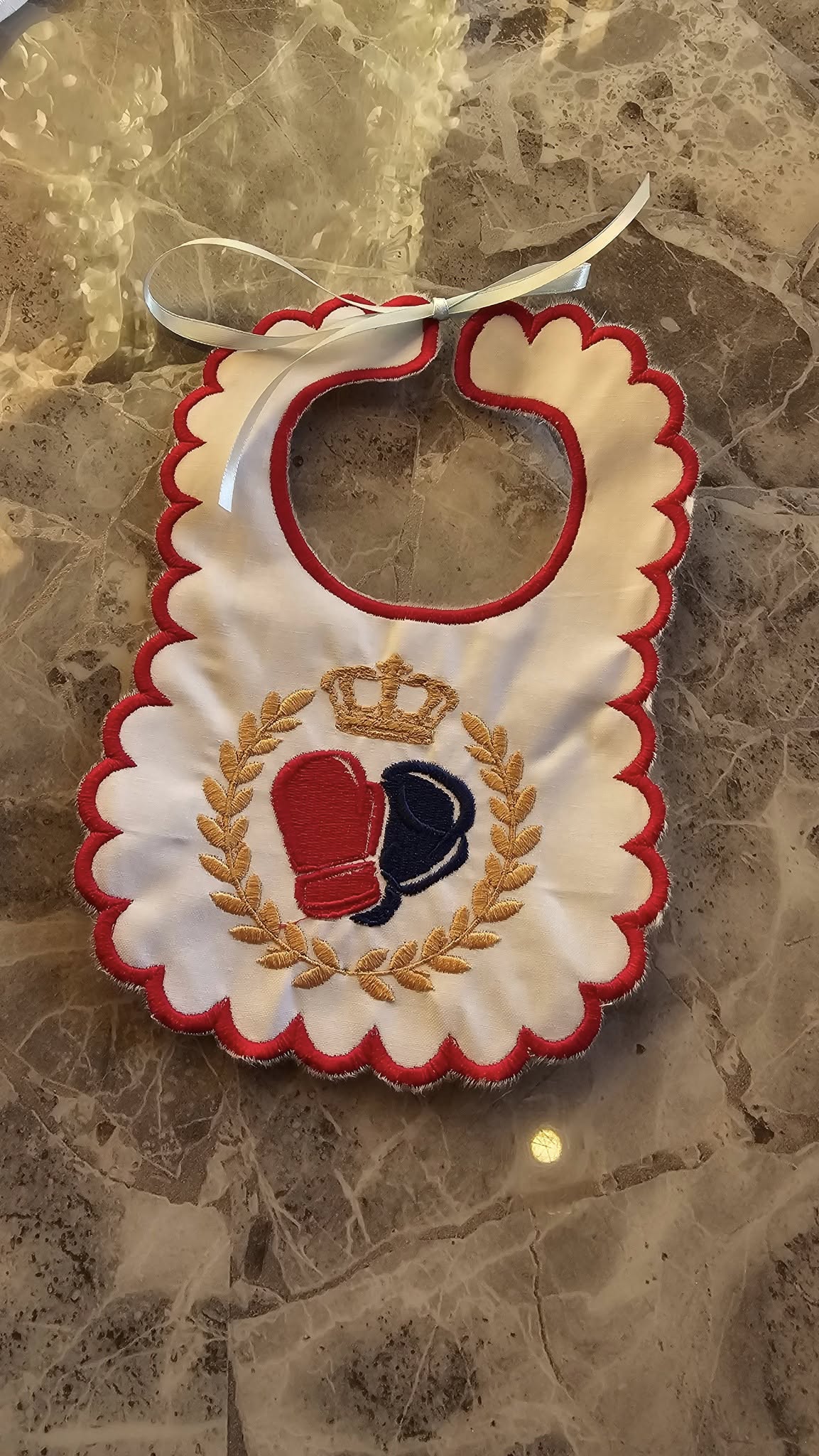 Boxing Handmade Bib  IN STOCK/ READY TO POST