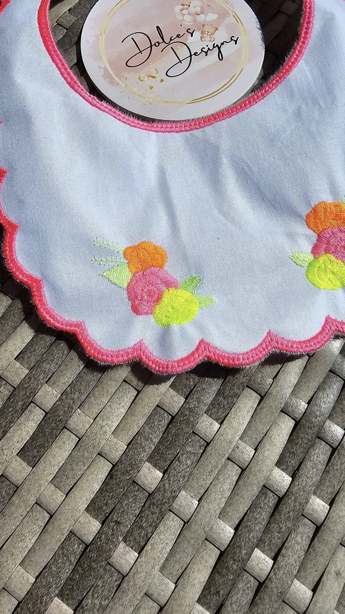 Neon Minnie Babygrow & Bib Set