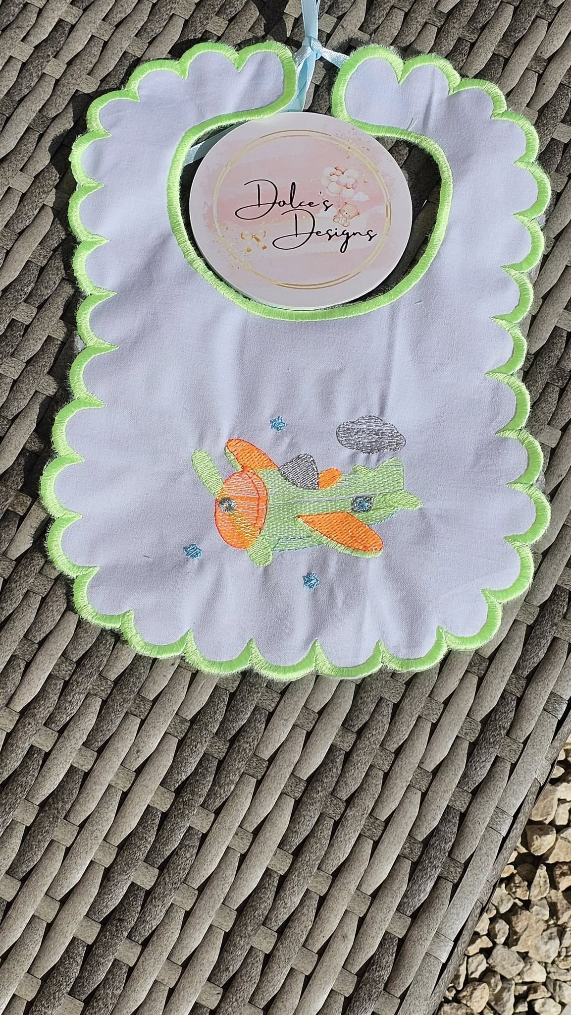 Plane Handmade Bib IN STOCK/ READY TO POST