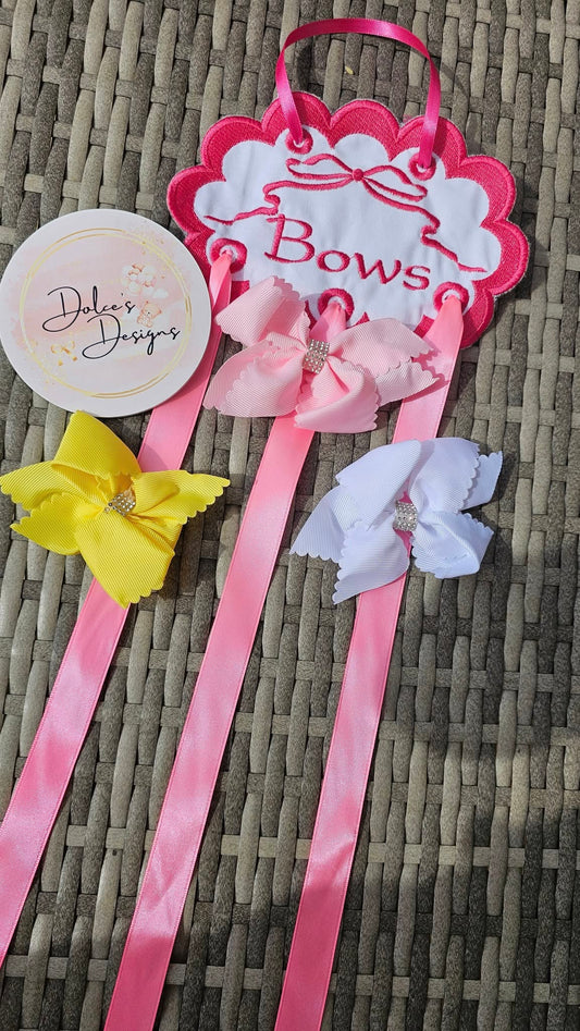 Pink Bow Holder  IN STOCK/ READY TO POST