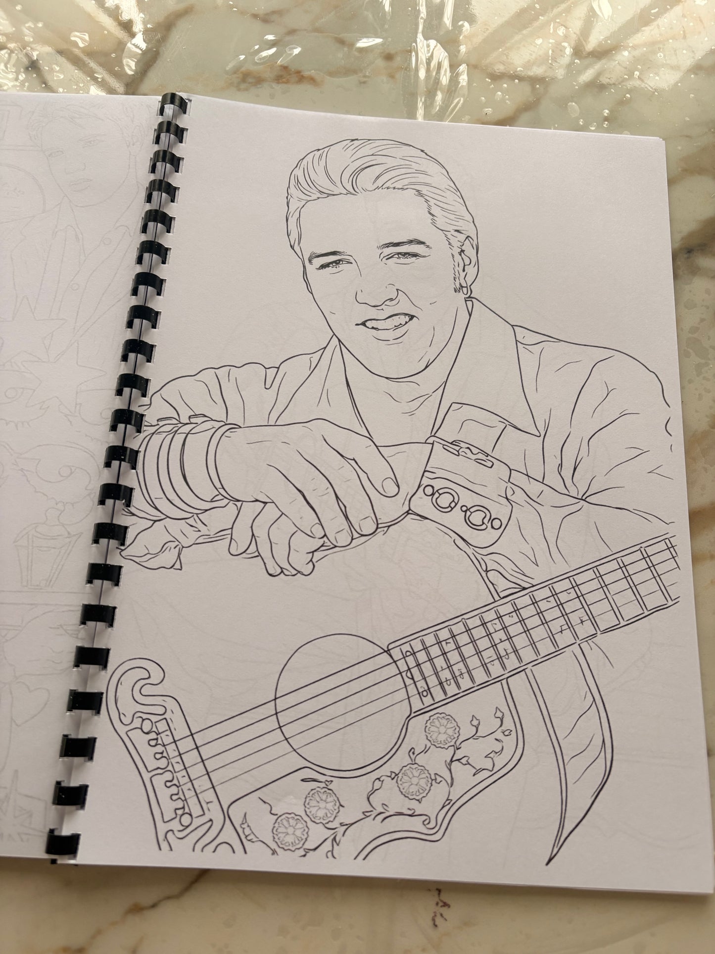 Elvis Inspired Colouring Book – Rock & Roll Icon A4 Line Art | Music Lover Gift | Adult & Teen Colouring Pages