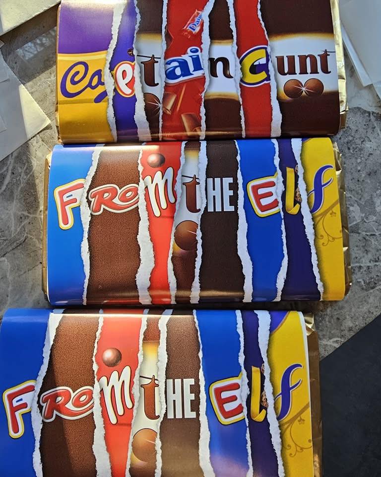 Galaxy Chocolate Bar (rude warning for some)