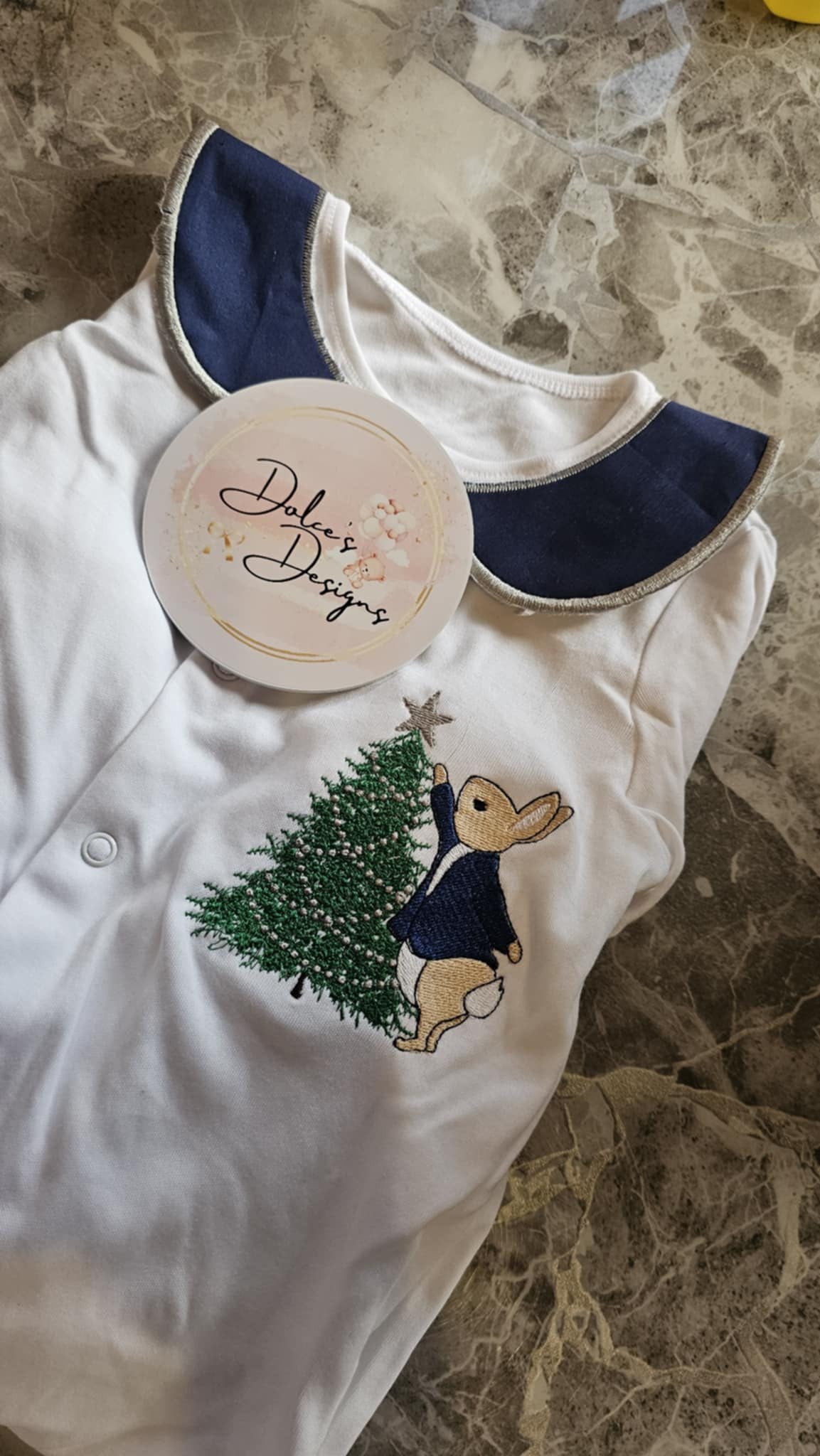 Peter Rabbit Christmas Babygrow