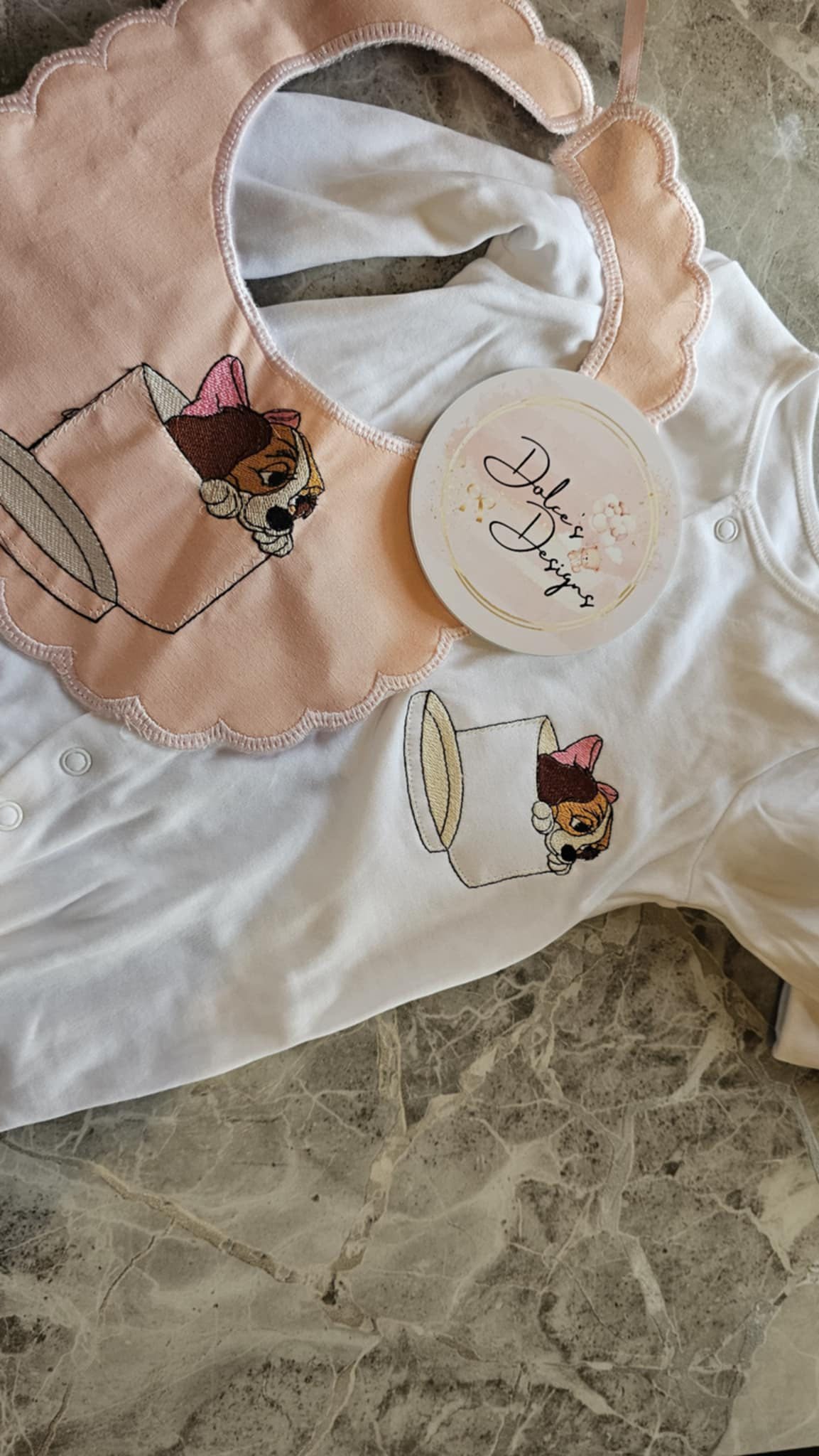 Pink Lady Babygrow & Bib Set