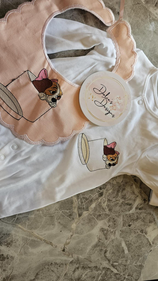 Pink Lady Babygrow & Bib Set