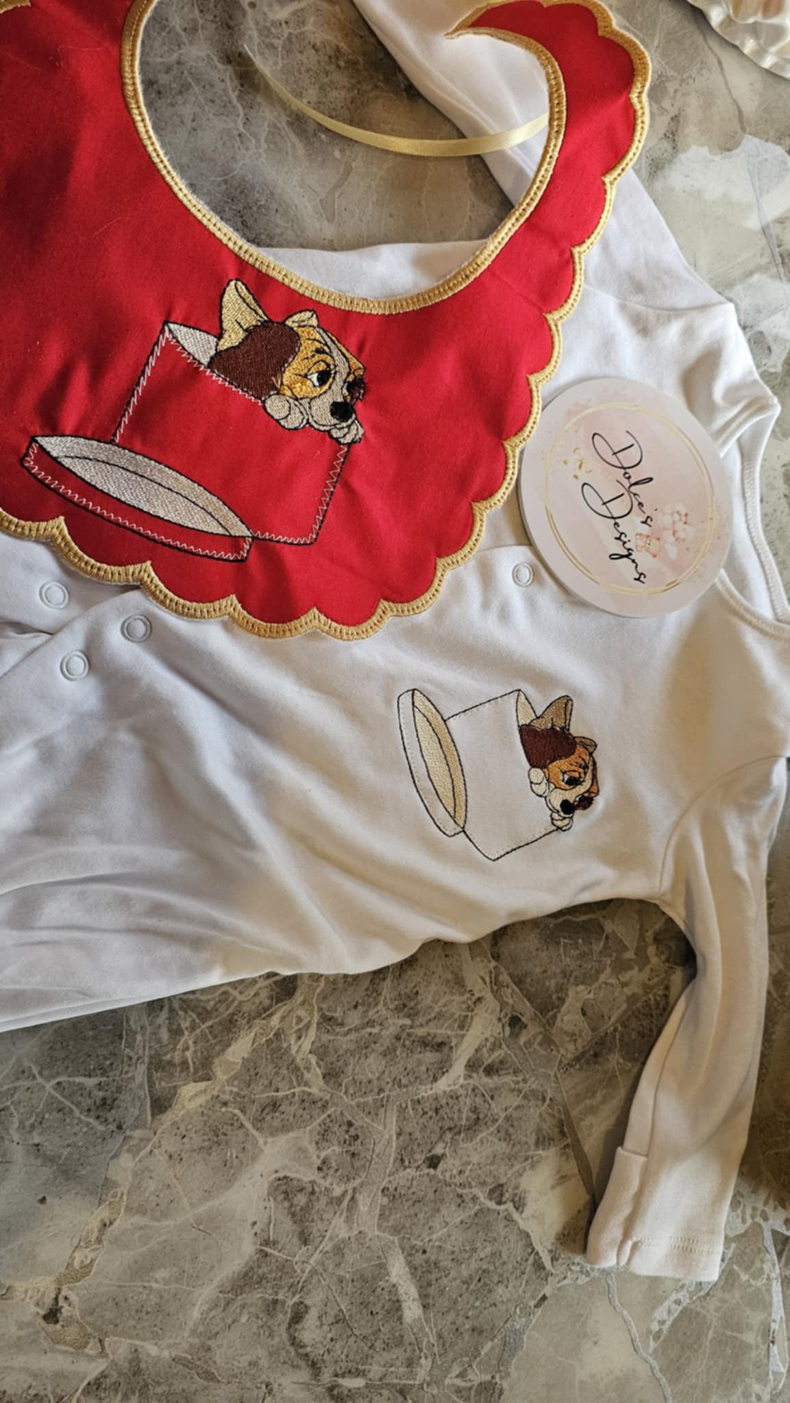 Red Lady Babygrow & Bib Set