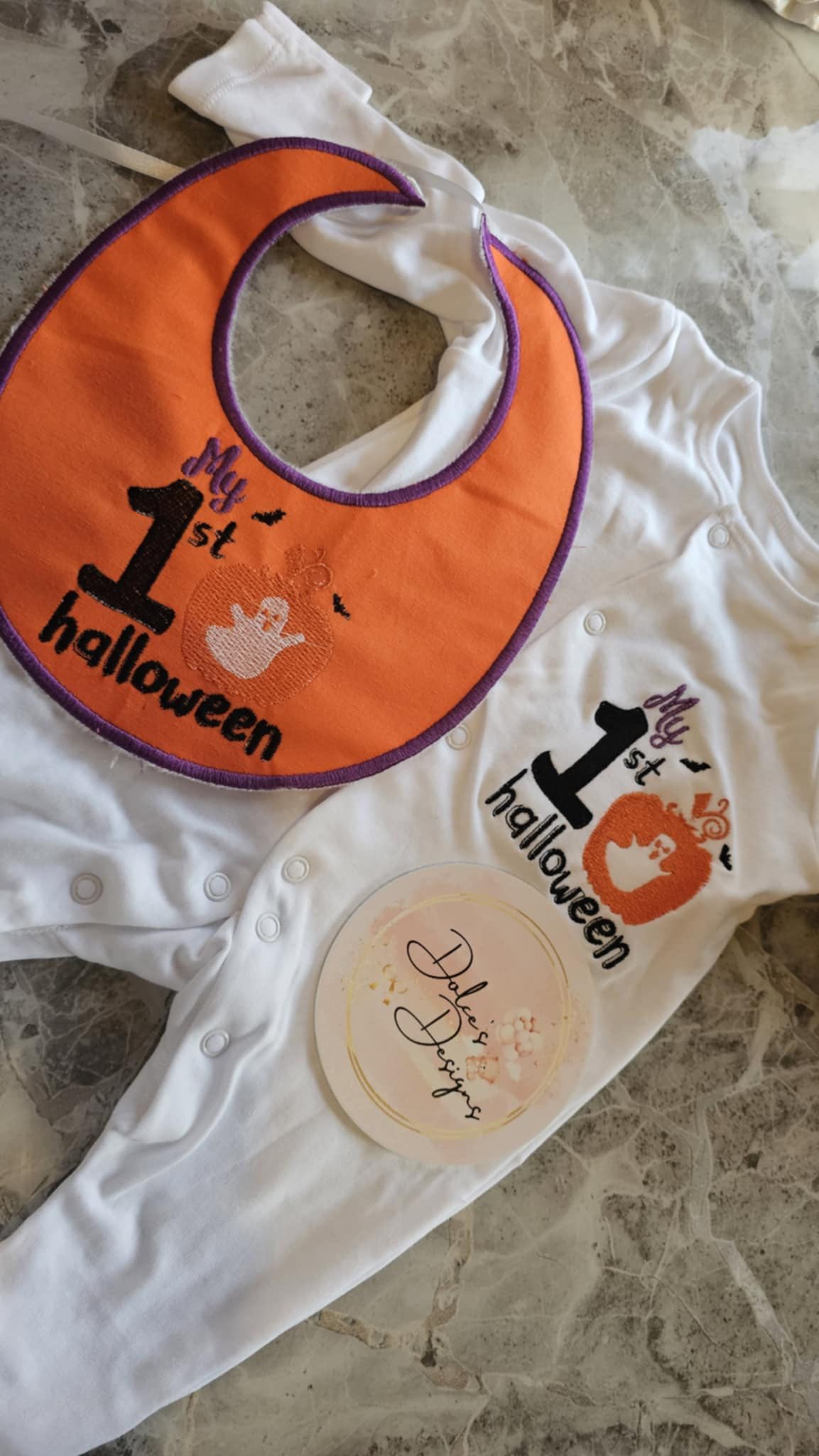 First Halloween Babygrow & Bib