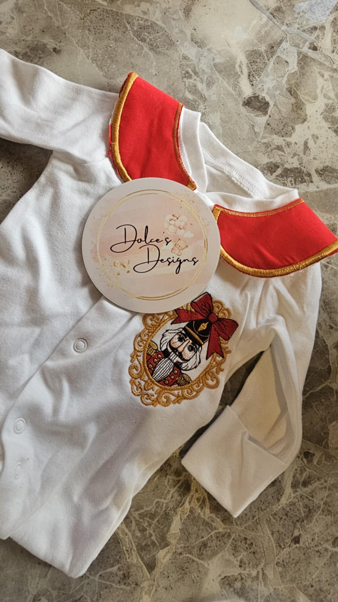 Red Christmas Nutcracker Babygrow