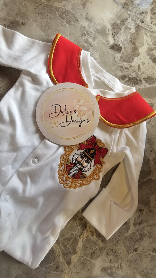 Red Christmas Nutcracker Babygrow