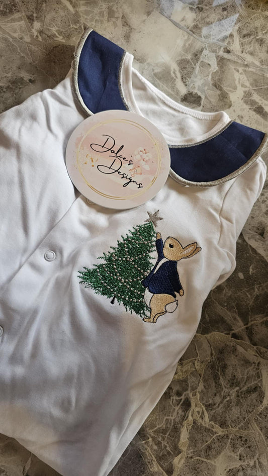 Peter Rabbit Christmas Babygrow