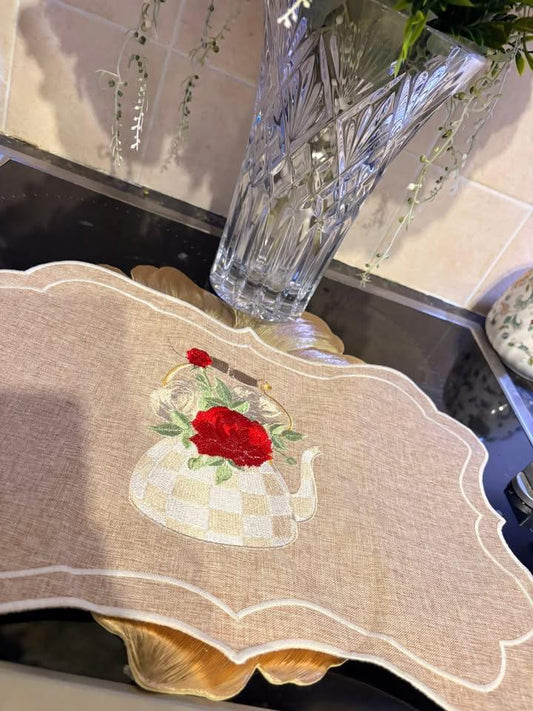 Mackenzie Childs Check Cream Placemats