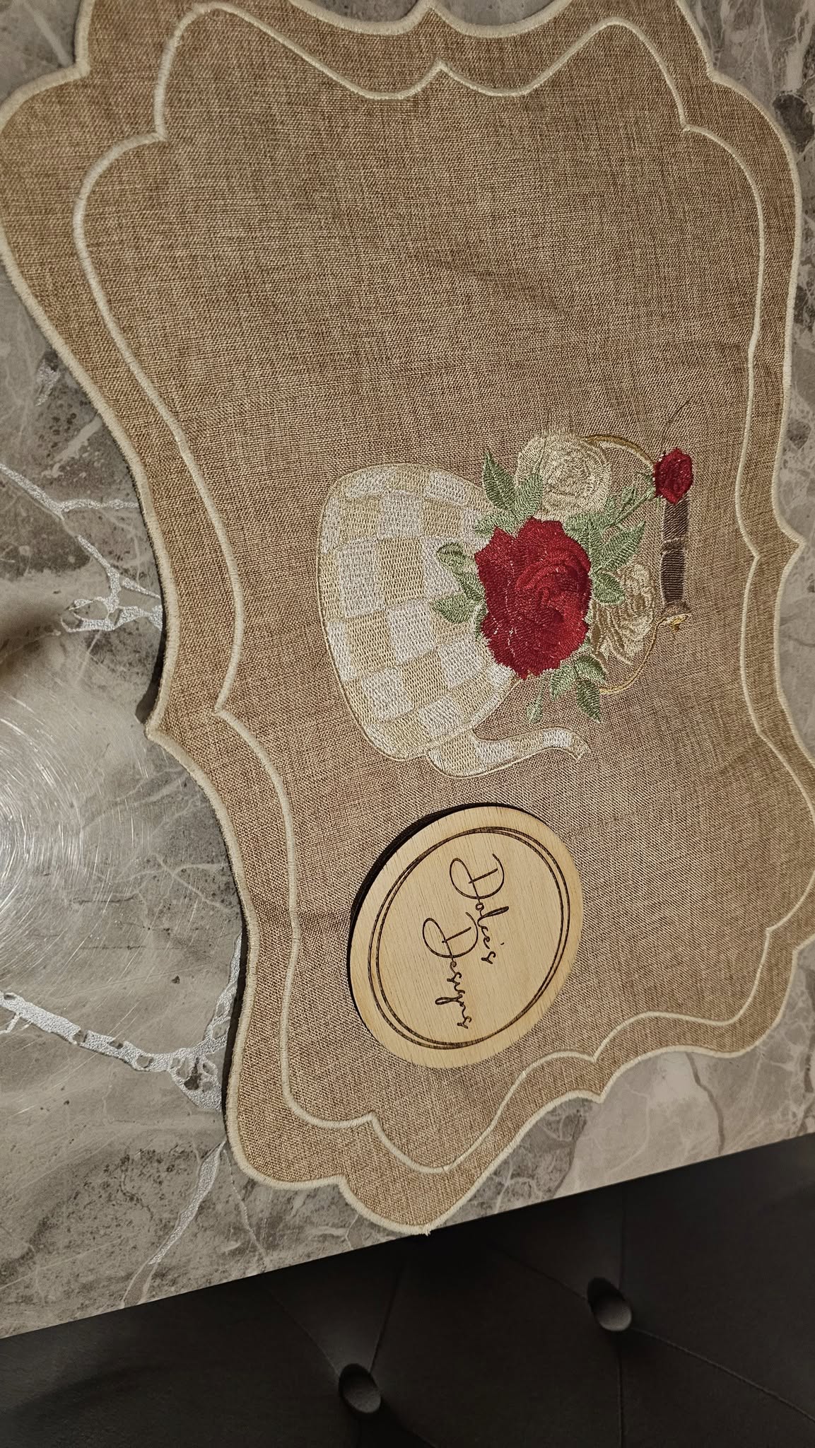 Mackenzie Childs Check Cream Placemats