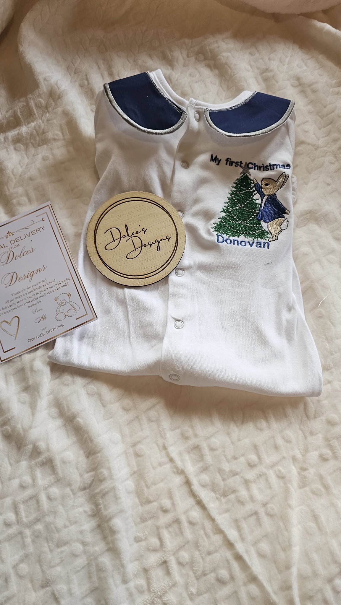 Peter Rabbit Christmas Babygrow