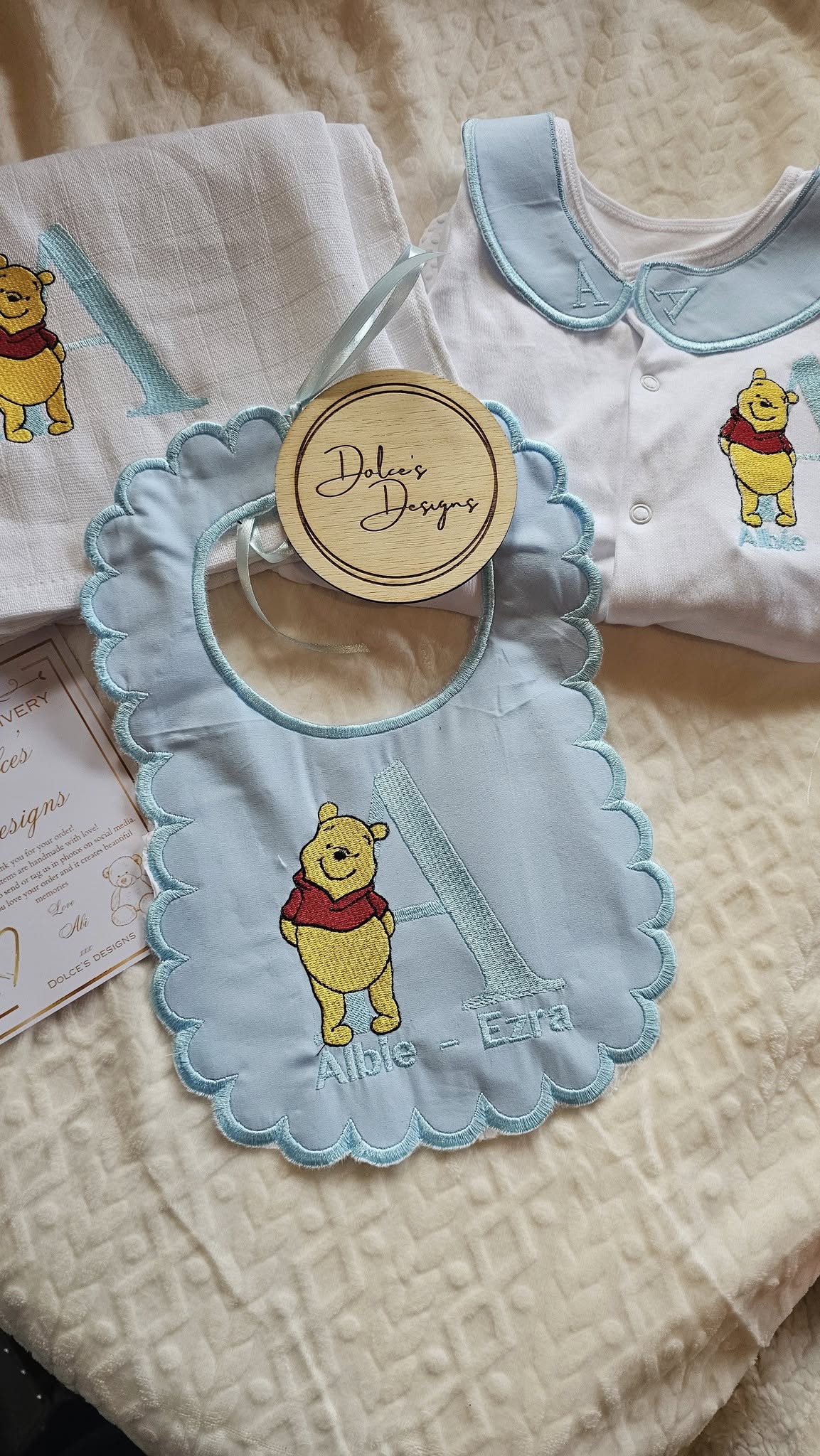 Winnie the Pooh - Initals set - Any name any Colour