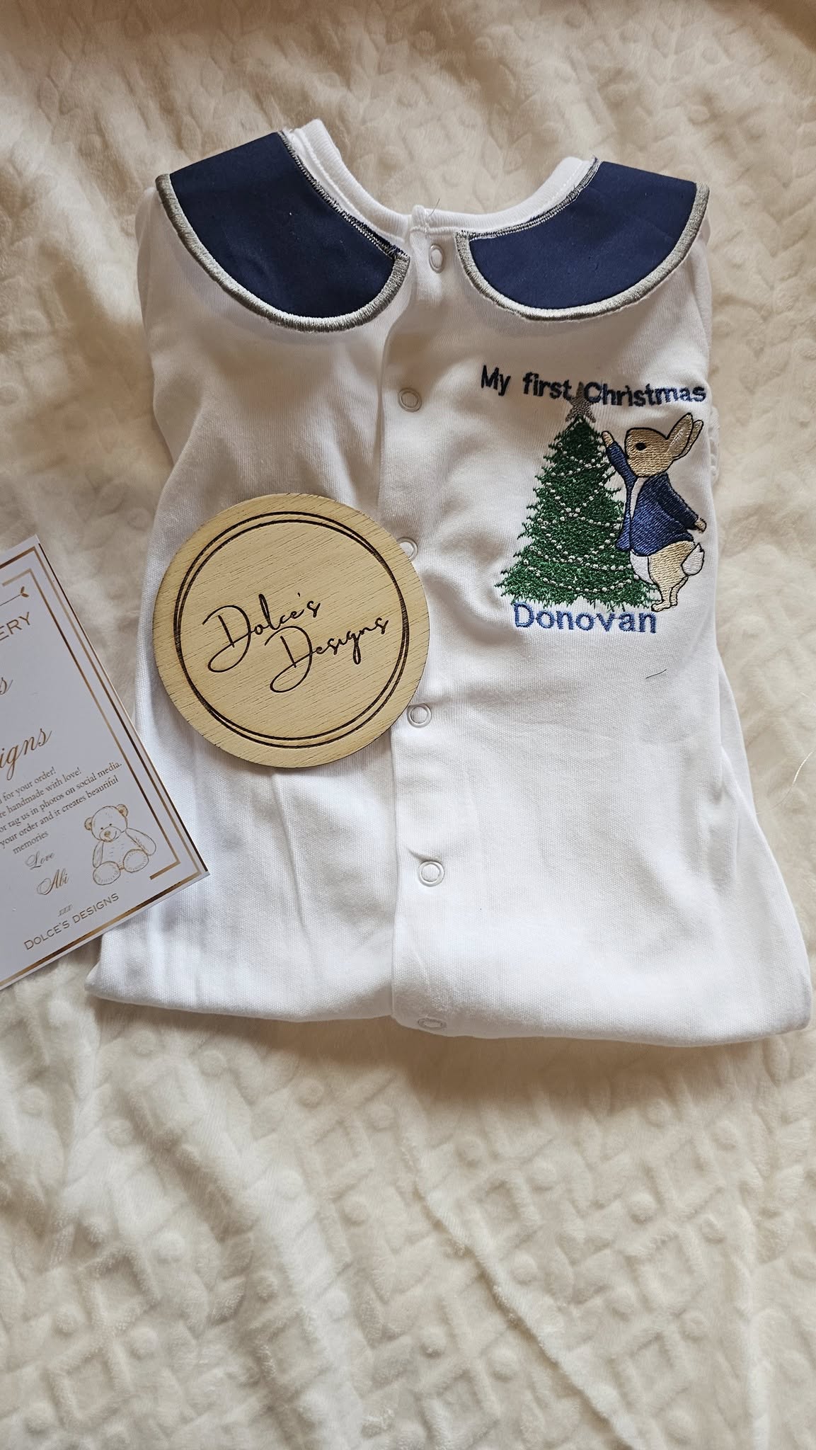 Peter Rabbit Christmas Babygrow