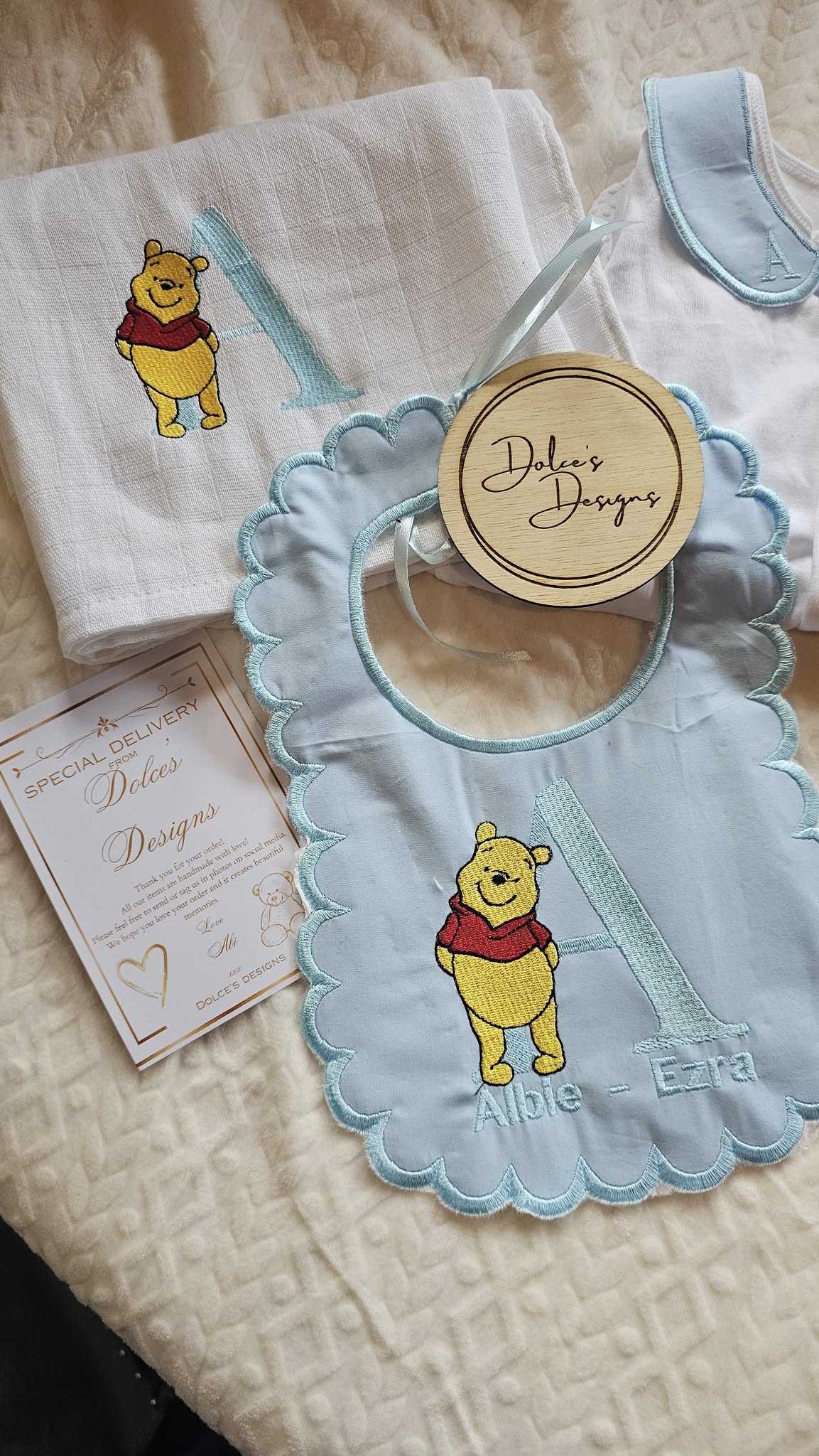 Winnie the Pooh - Initals set - Any name any Colour