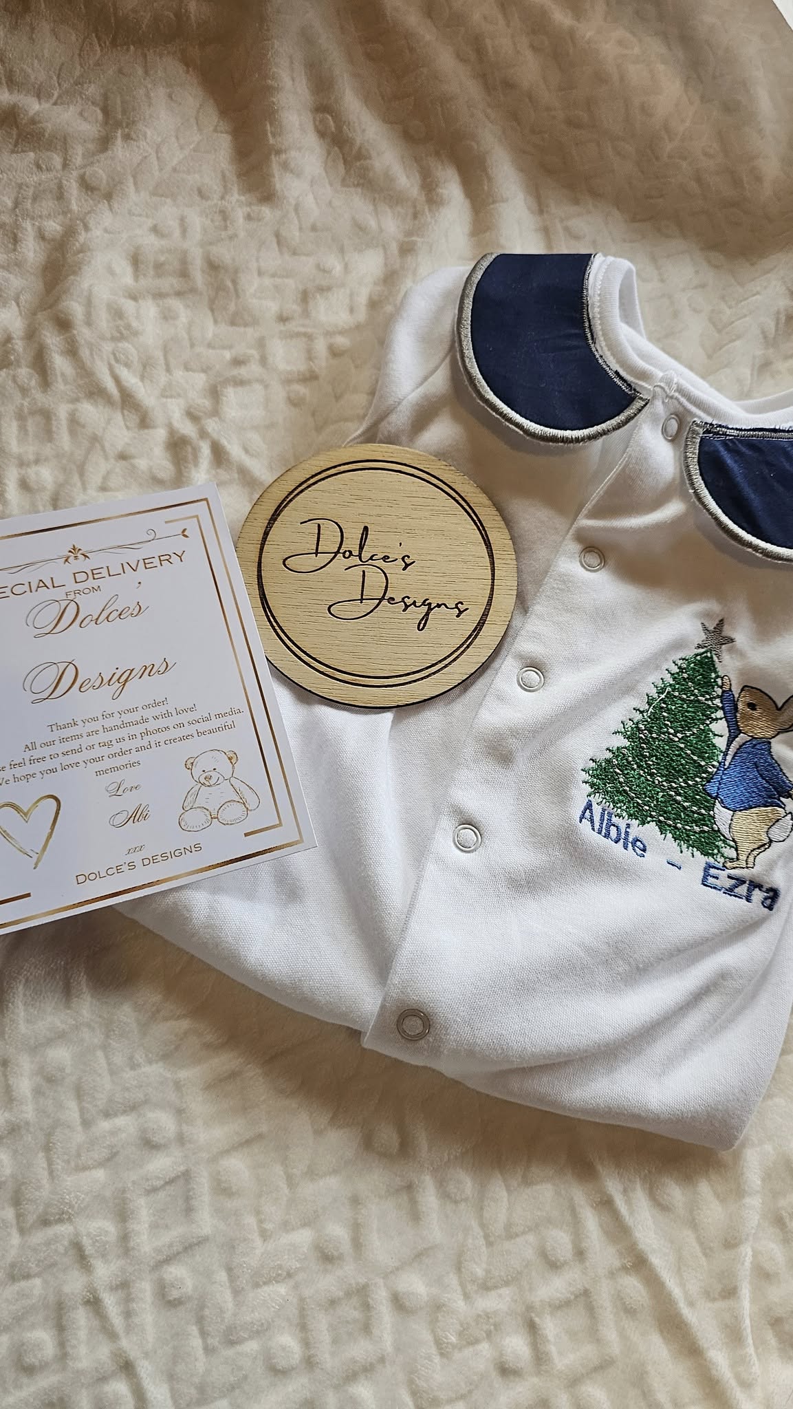 Peter Rabbit Christmas Babygrow