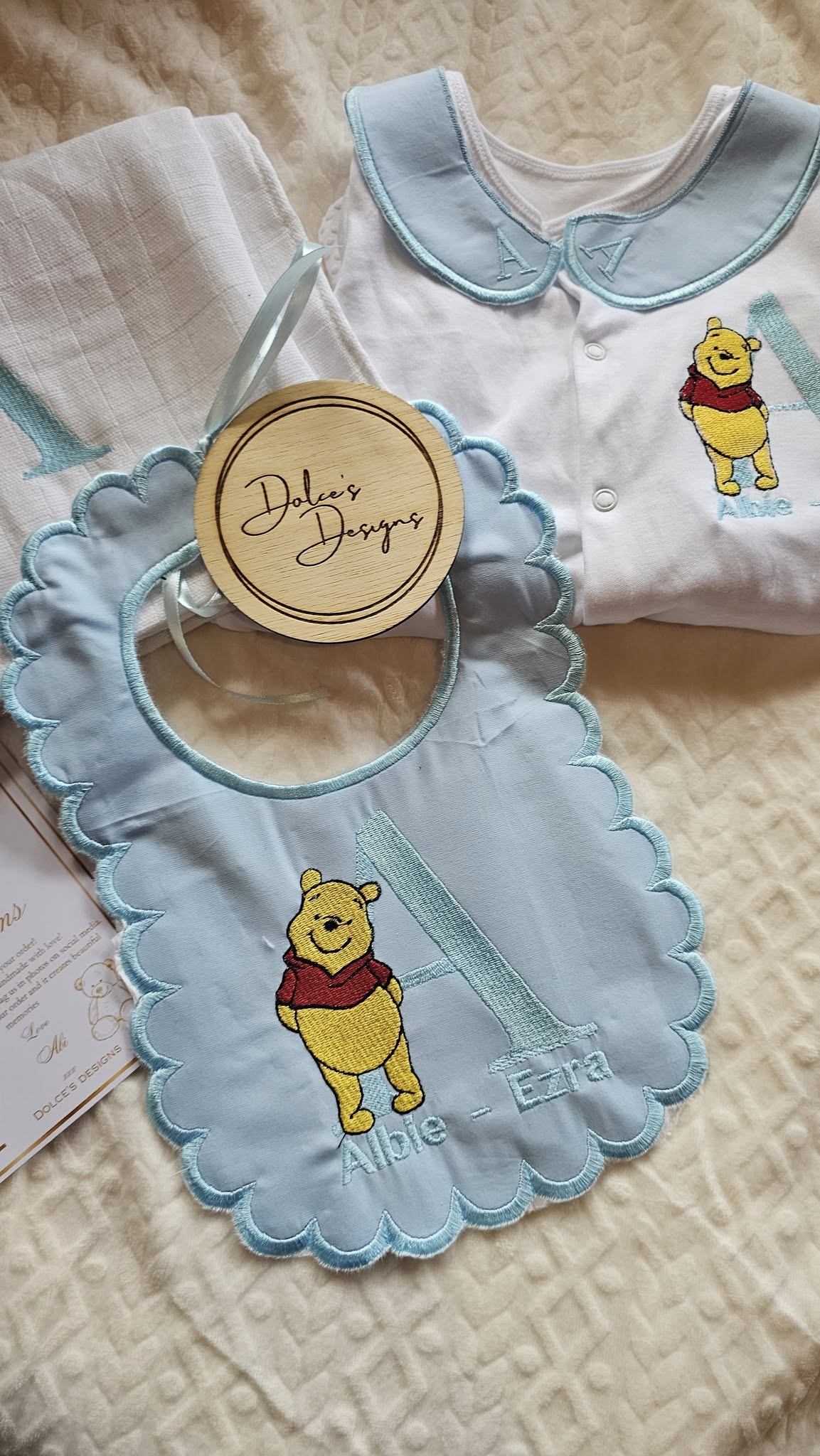 Winnie the Pooh - Initals set - Any name any Colour