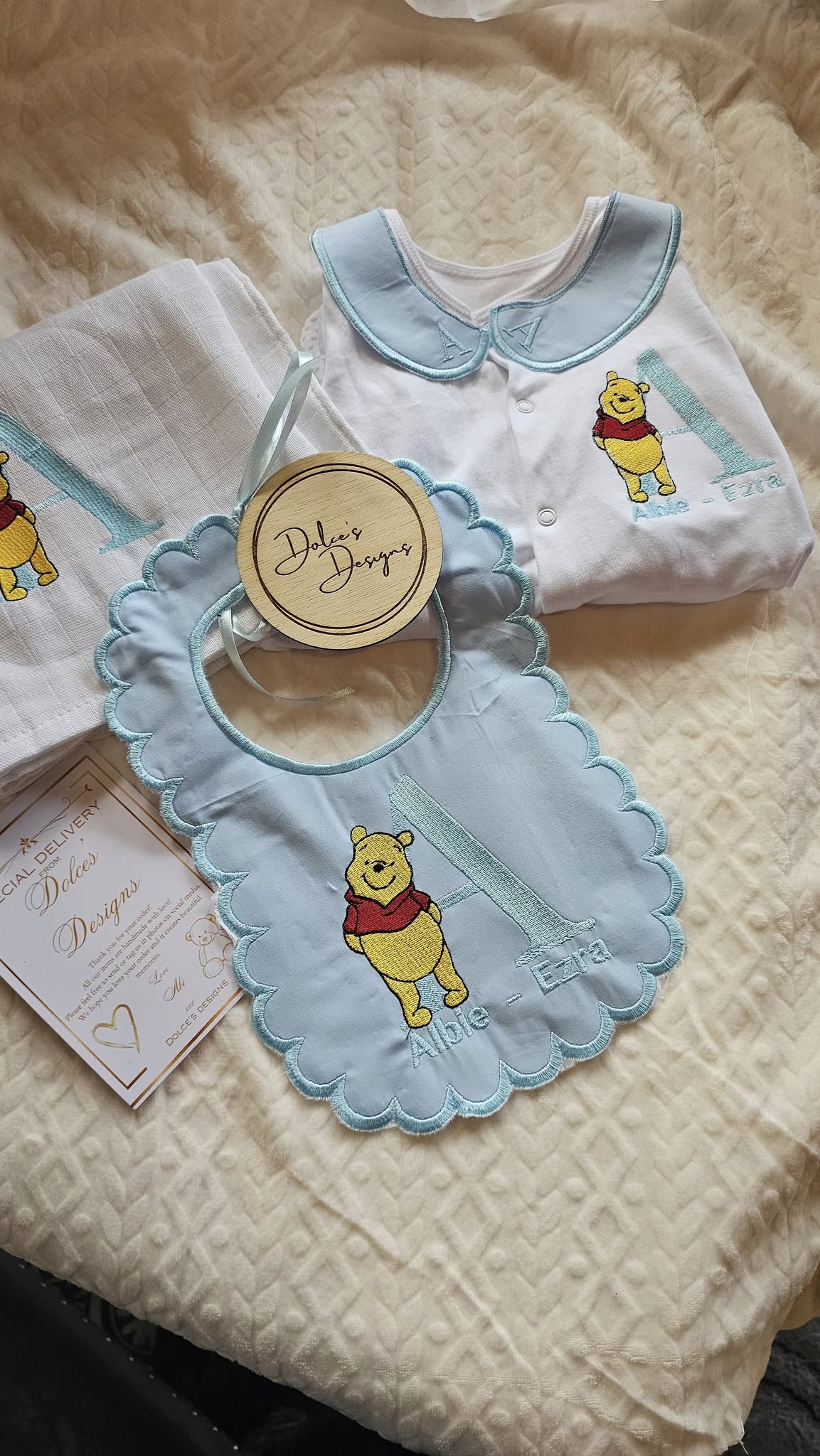 Winnie the Pooh - Initals set - Any name any Colour