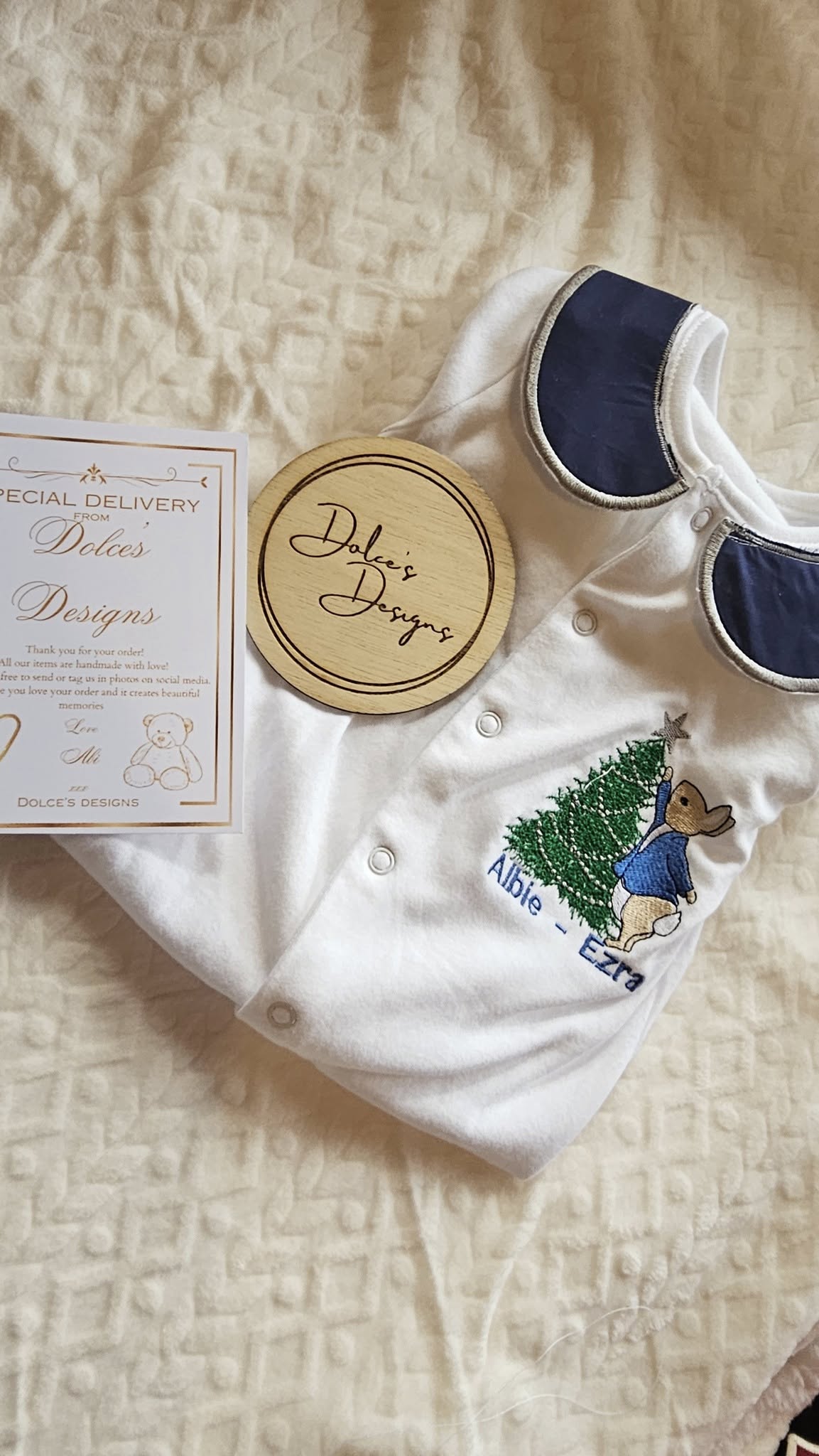 Peter Rabbit Christmas Babygrow