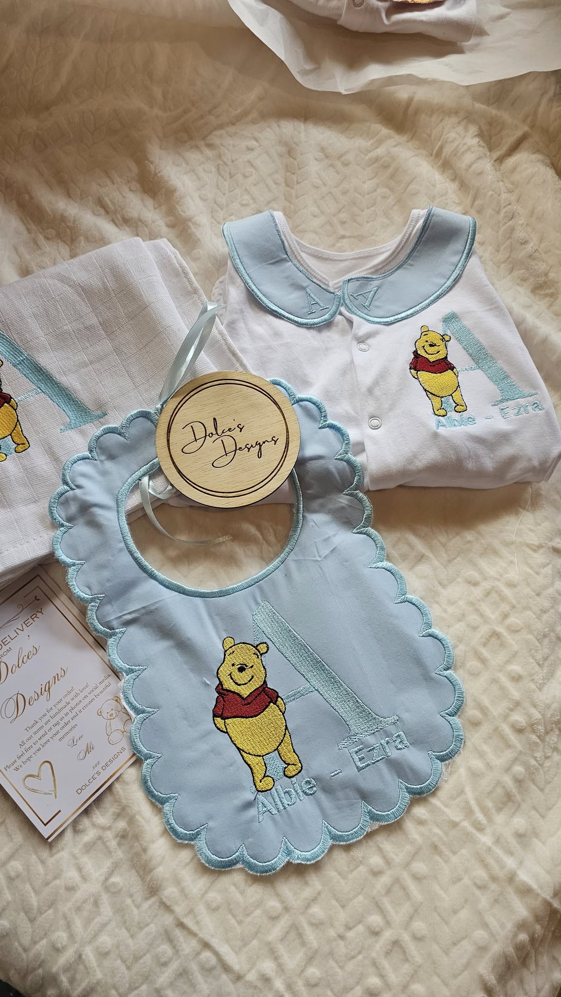 Winnie the Pooh - Initals set - Any name any Colour