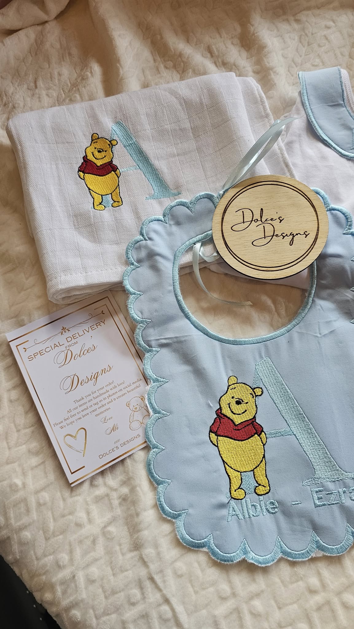 Winnie the Pooh - Initals set - Any name any Colour