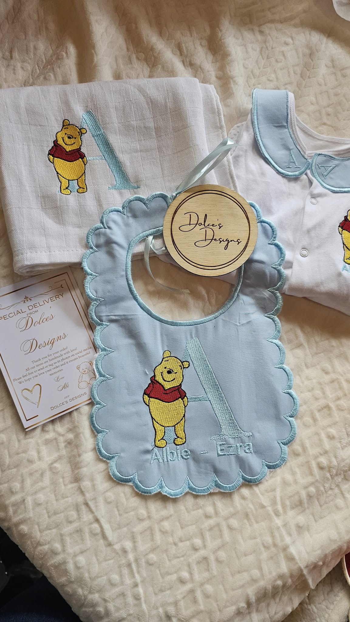 Winnie the Pooh - Initals set - Any name any Colour
