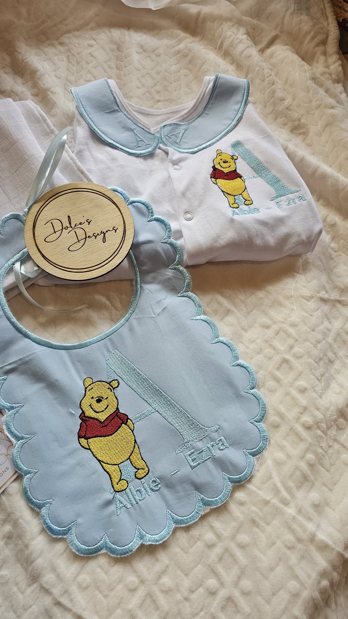 Winnie the Pooh - Initals set - Any name any Colour