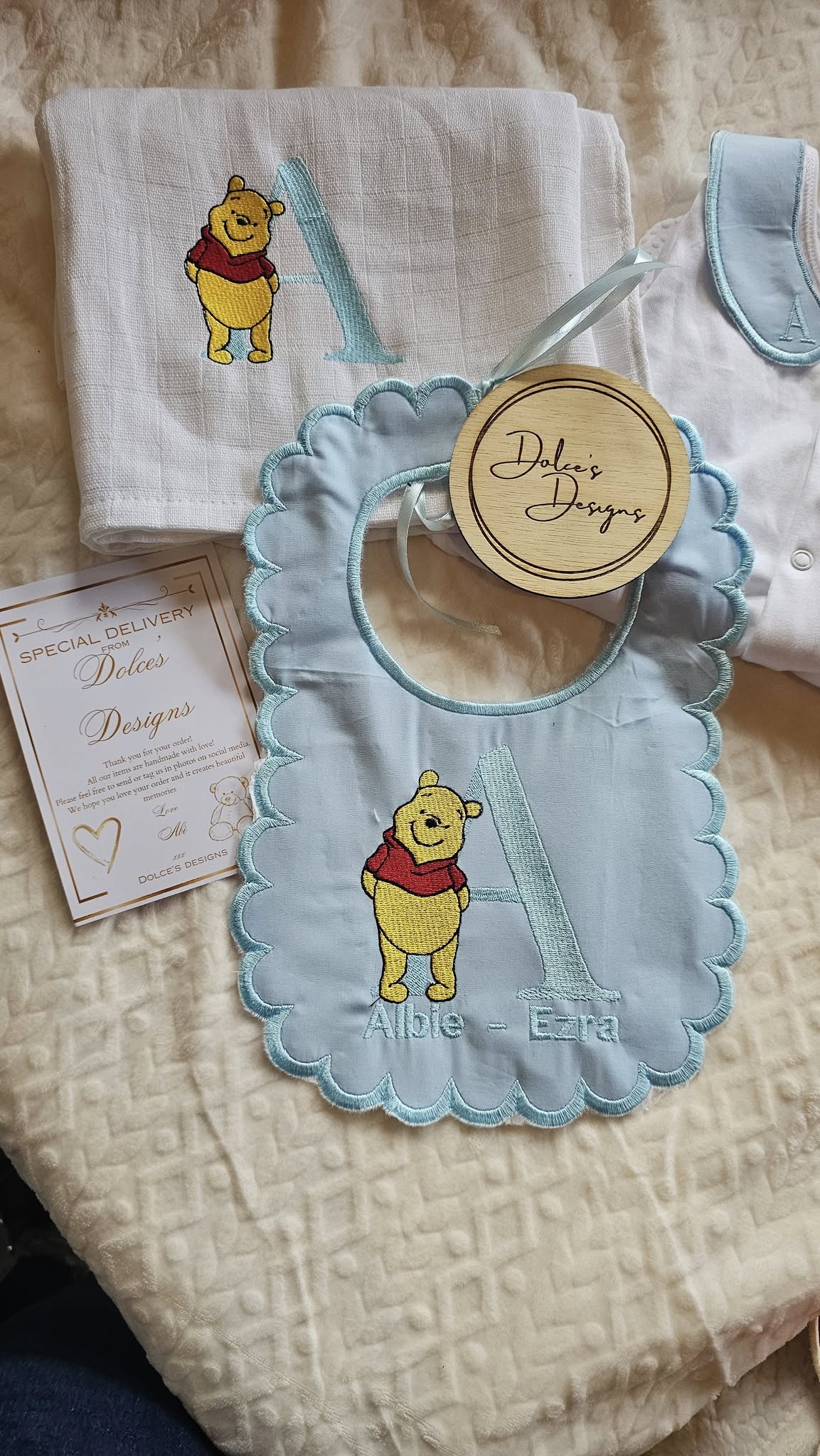 Winnie the Pooh - Initals set - Any name any Colour