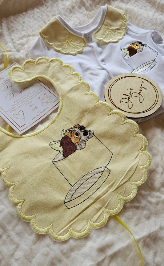 Yellow Lady Babygrow & Bib Set