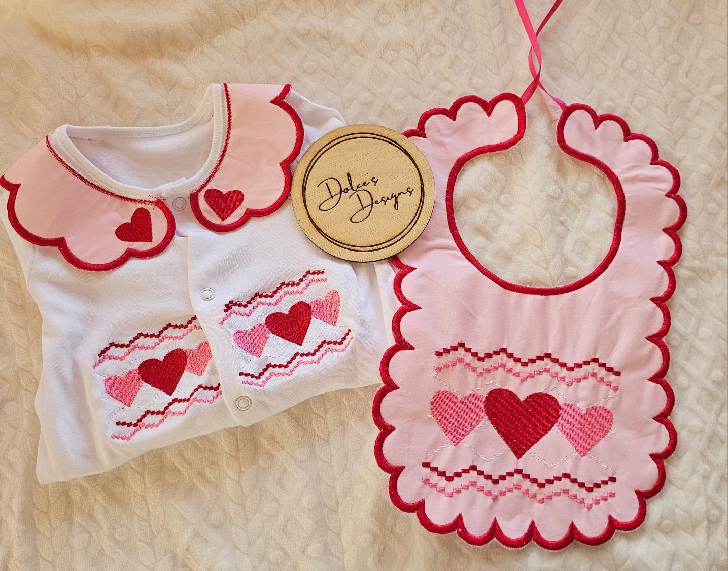 Valentines Love Smocked Effect Set