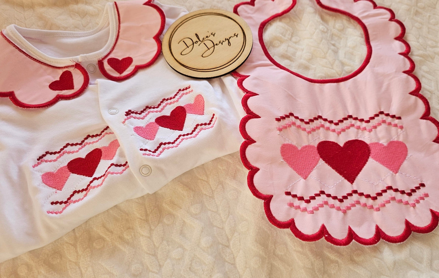 Valentines Love Smocked Effect Set