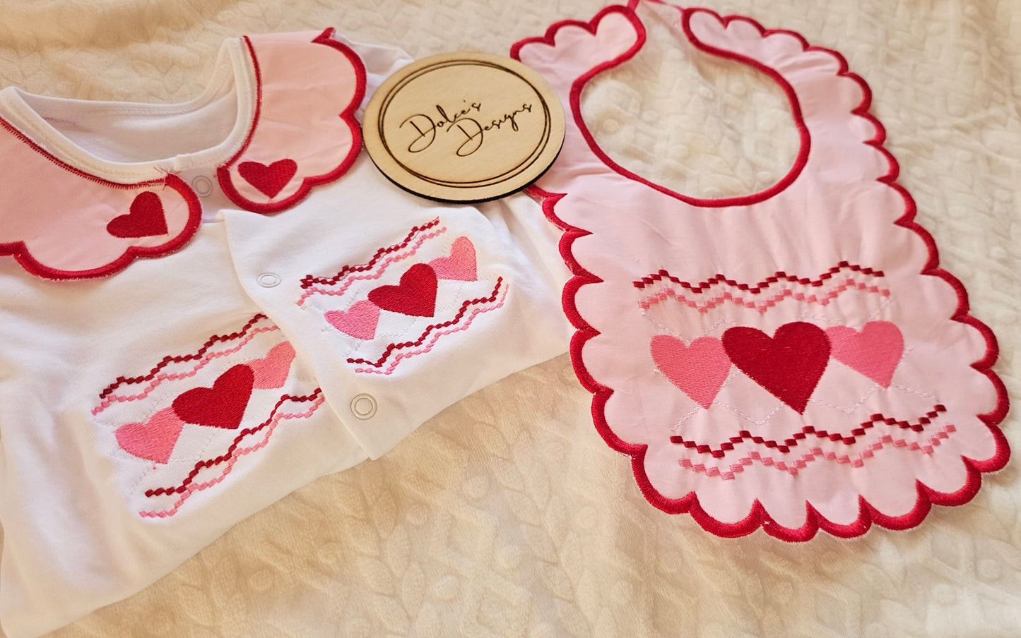 Valentines Love Smocked Effect Set